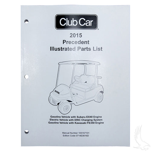 Golf Cart Parts Manual - Club Car Precedent 2015 Gas & Electric Subaru ...