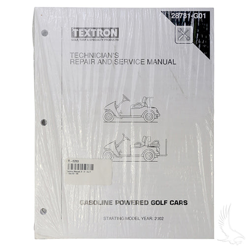 EZGO TXT Gas Golf Cart Service Manual - 2002-2008