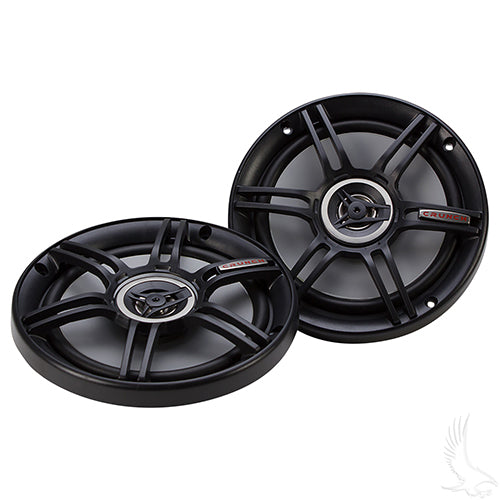 Golf Cart Speakers - Crunch 6.5" 200W Max Coaxial Speakers (Set of 2)