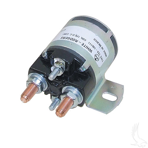 Yamaha G2-G16 Golf Cart 12 Volt Gas Solenoid - 4 Terminal Silver (1985-2002)