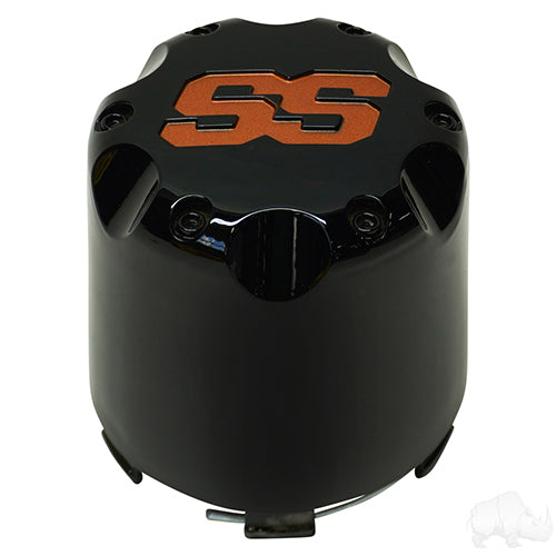 Center Cap, Black with Orange SS