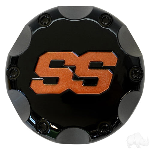 Center Cap, Black with Orange SS