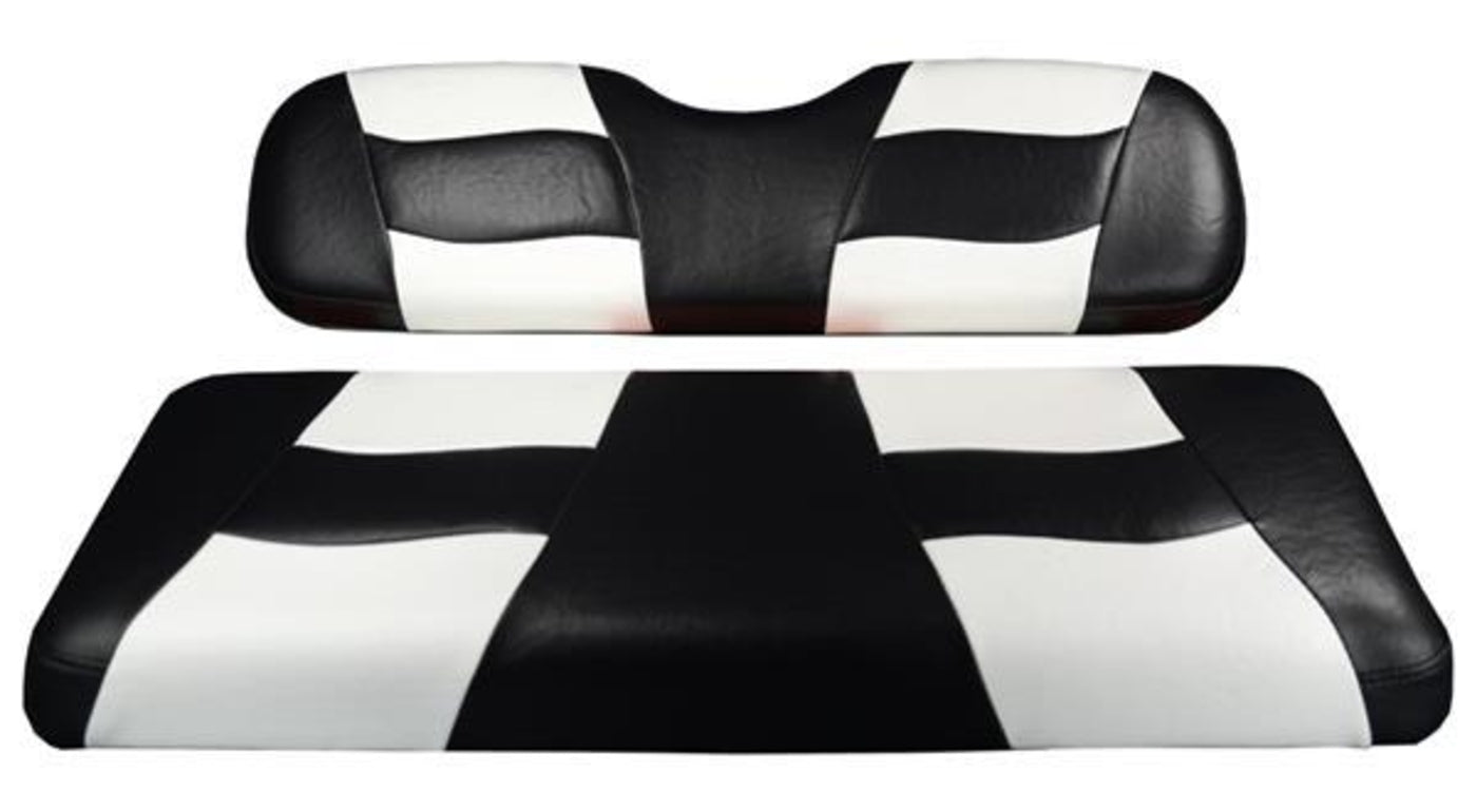 MadJax¬Æ Riptide Black/White Two-Tone E-Z-GO TXT & RXV Front Seat Covers