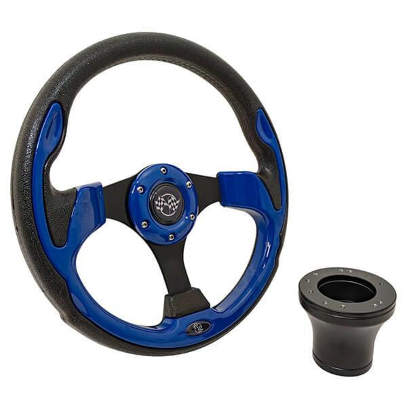 E-Z-GO Blue Rally Steering Wheel Kit (Years 1994.5-Up)